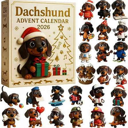 Doxie Advent Calendar 2026 — 24 Mini Dachshund Ornaments