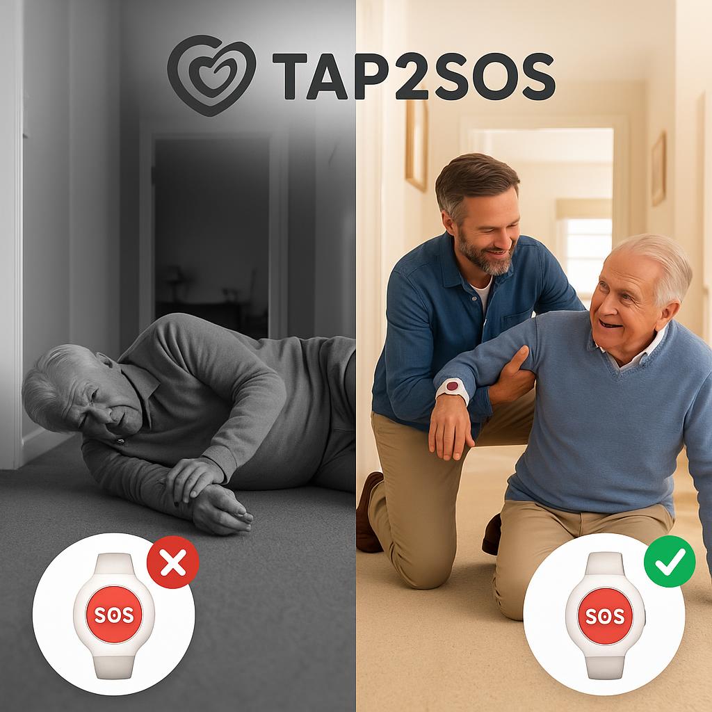 Tap SoS Alert Wristband: One-Tap SOS Button for Seniors